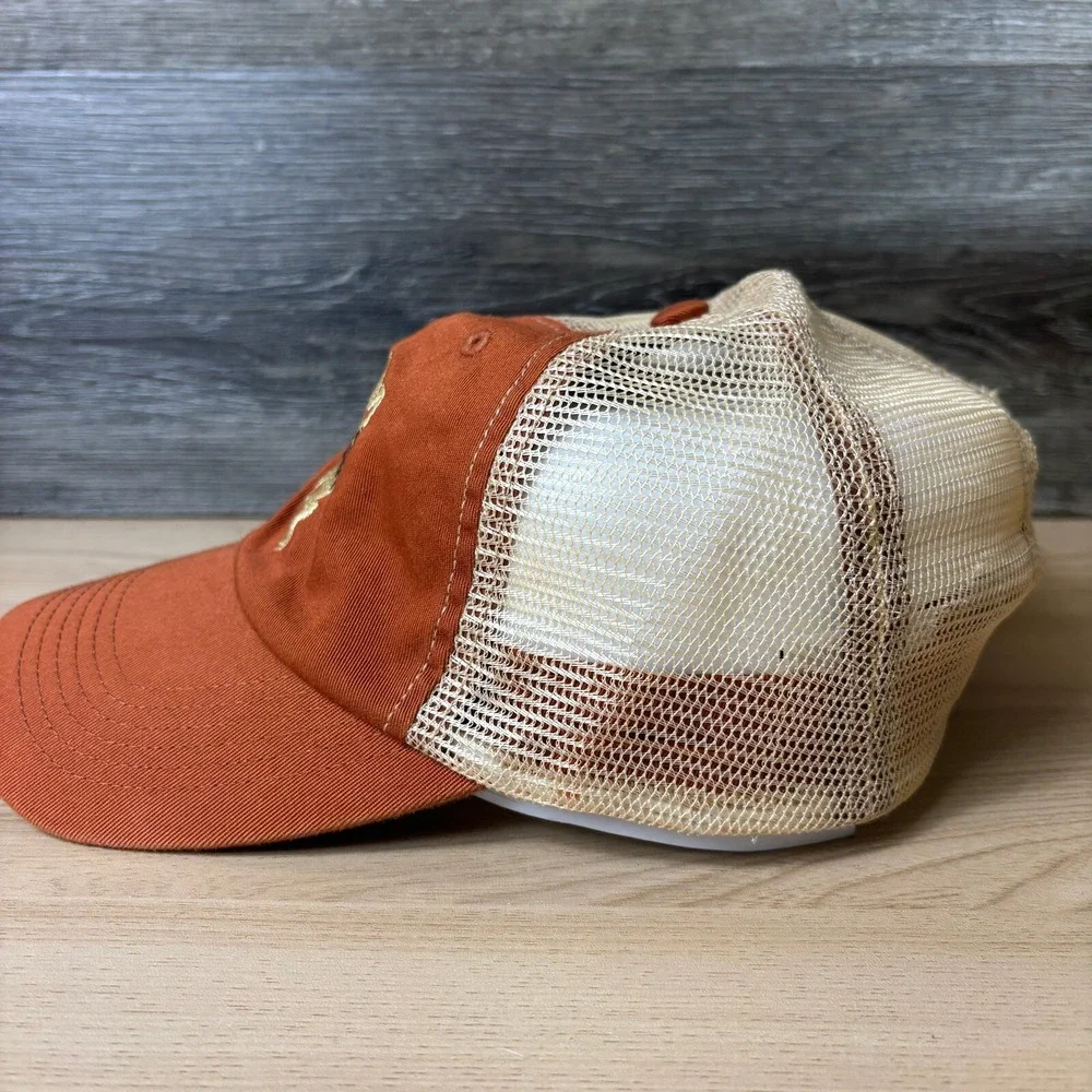 Camp Saint Christopher Hat Cap Strap Back‎ Orange Adjustable
